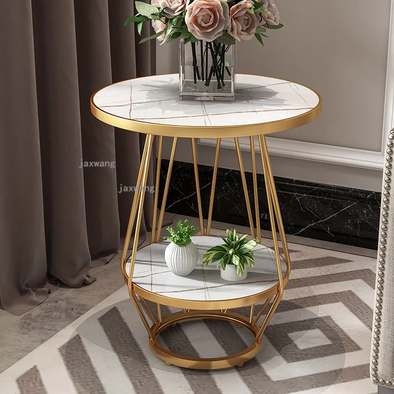 Nordic Luxury Coffee Tables Bedroom Beside Table Iron Sofa Side Kitchen Furniture Small Living Room Round Corner | Мебель