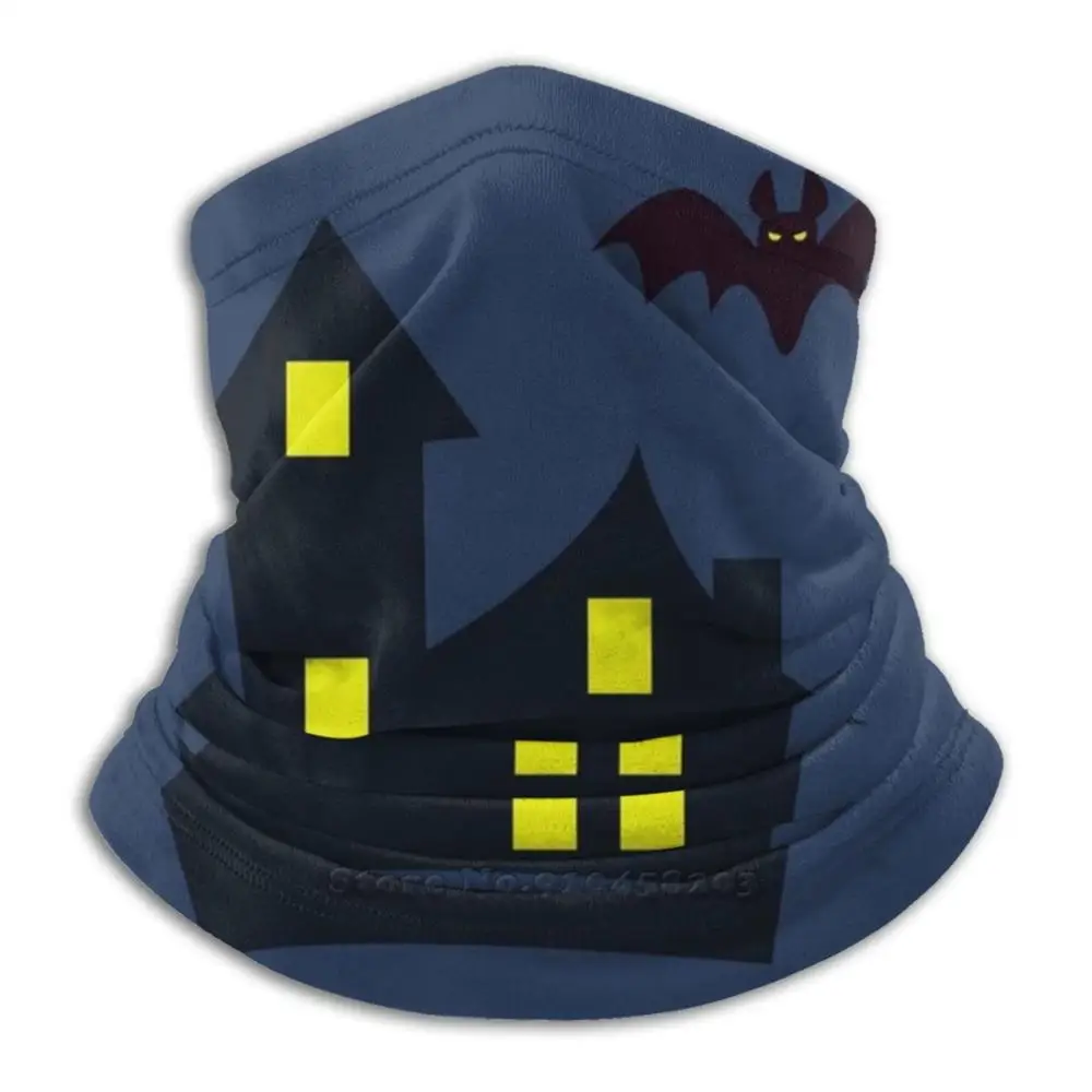 

Haunted House With Bats-Halloween Collection / Scared Orange Cat / Trick Or Treat / Orange / Ghost / Autumn / Funny / Spooky /