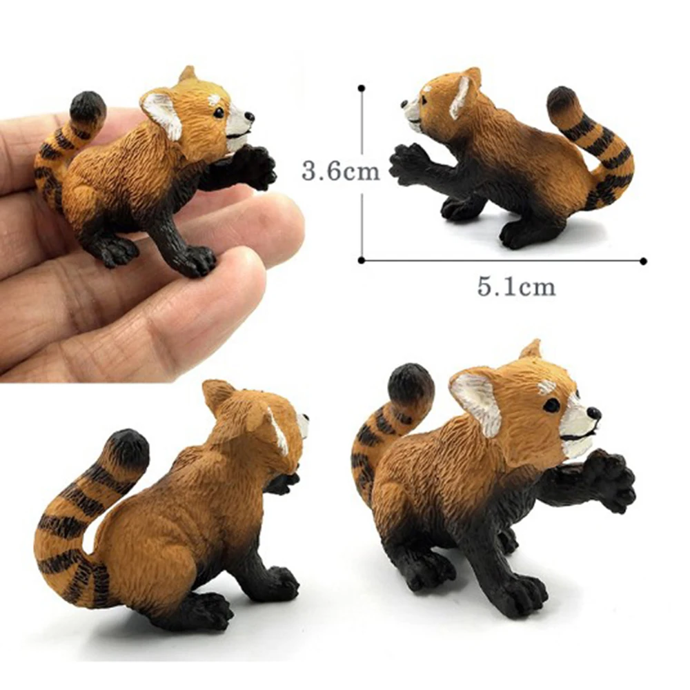 Миниатюрный кролик имитация белка маленькая панда из енота Anteater фигурка дикого