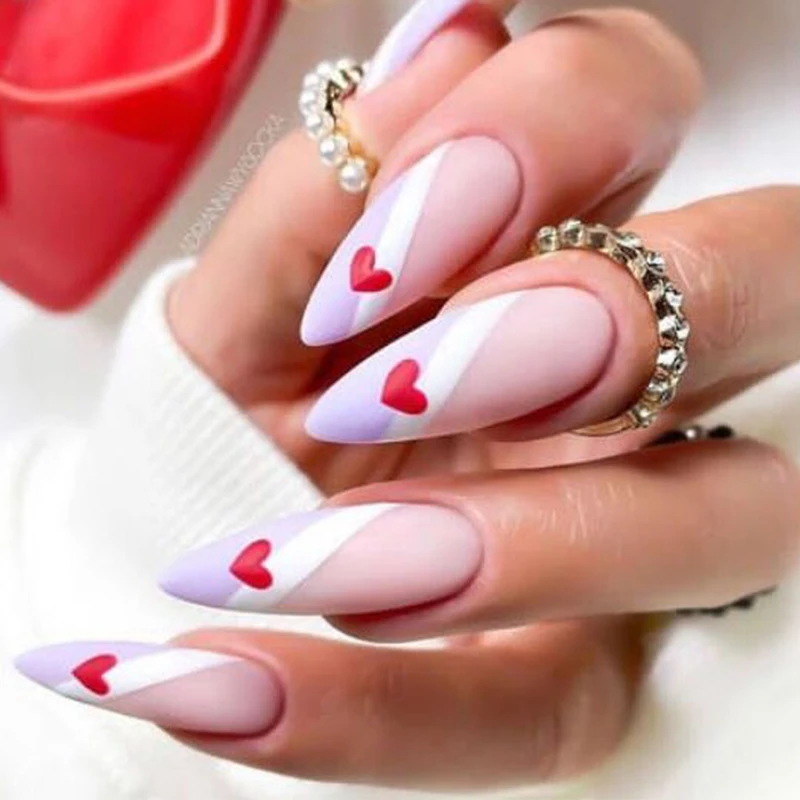 1PC 3D Nail Stickers Heart Love Self-Adhesive Slider Letters Nail Art Decorations Valentine's Day Decals Manicure Accessories