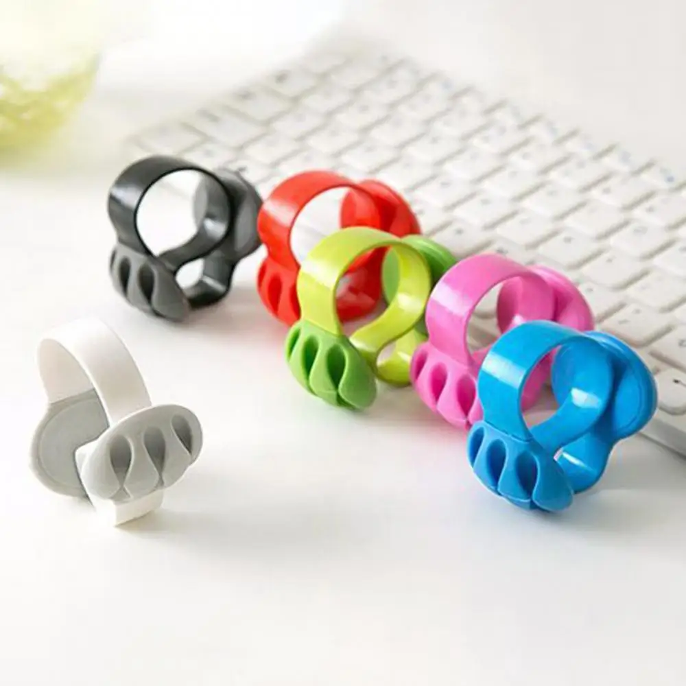 

Home Office Desktop Cord Holder Cable Winder Clip Snap Wire Management Organizer