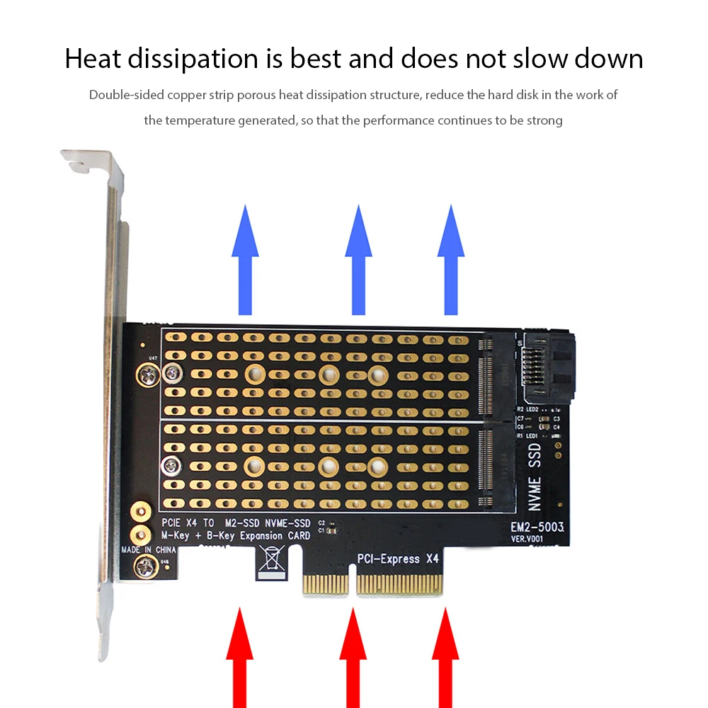 m 2 nvme к pci e 30 x4 высокоскоростная плат
