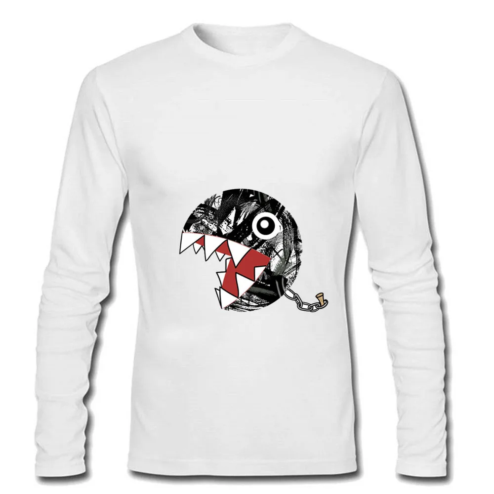 Мужская футболка для футбола белая в стиле хип хоп с принтом из 100% хлопка длинным