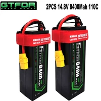 gtfdr 2pcs lipo 2s 3s 4s battery 7 4 11 1v 14 8v 8400mah 110c hardcase for hpi hsp 18 110 buggy rc car truck