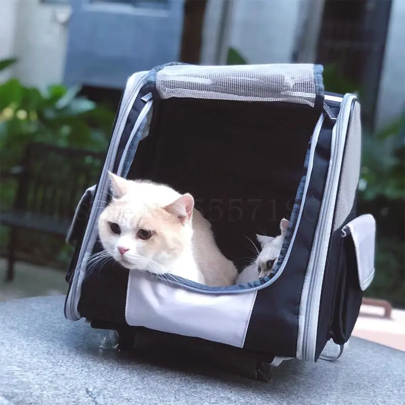 Сумка тележка для кошек двойного назначения переносной рюкзак