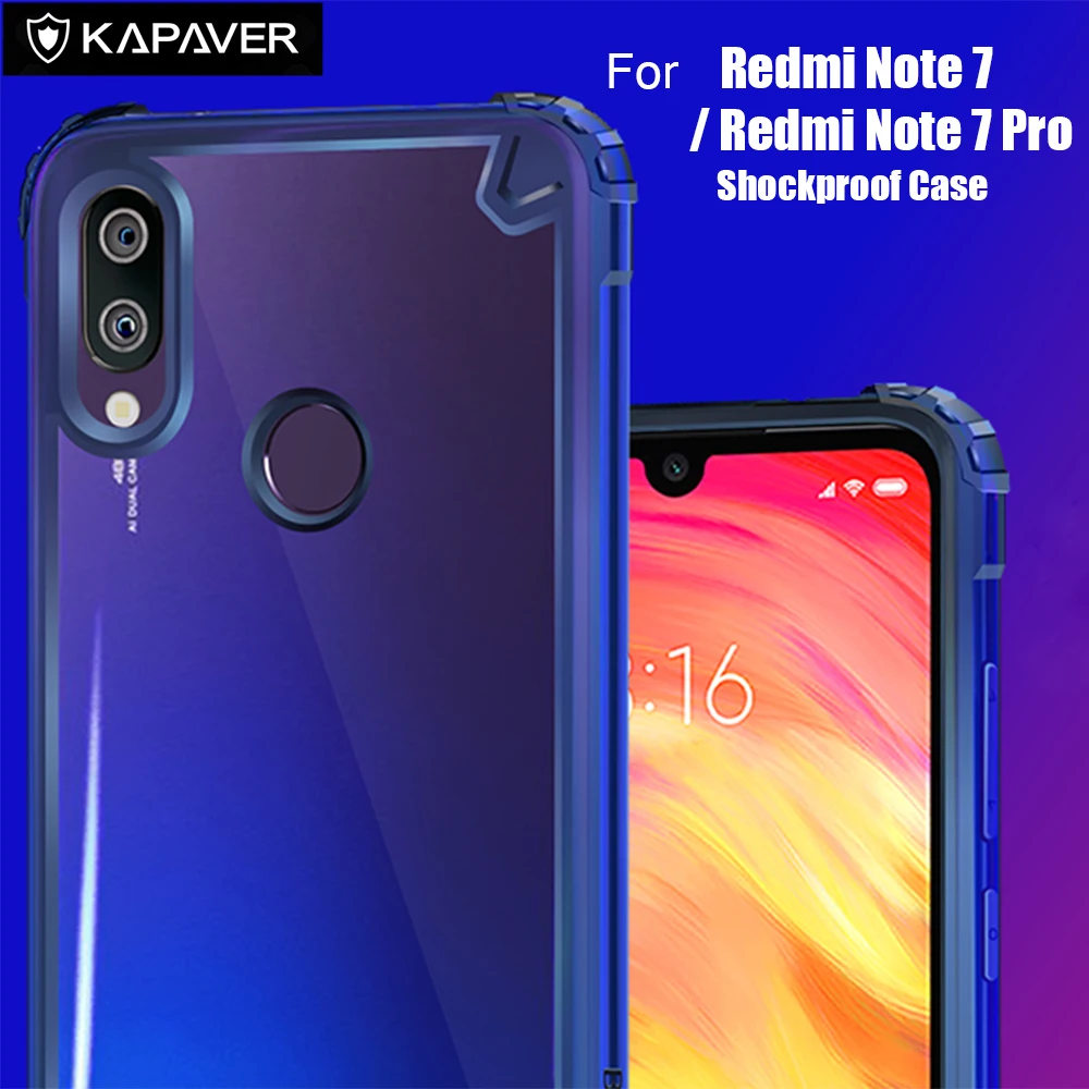 KAPAVER Transparent Hybrid Case for Redmi Note 7 / Pro/Redmi Back TPU Bumper Impact Resistant Protection Cover | Мобильные телефоны