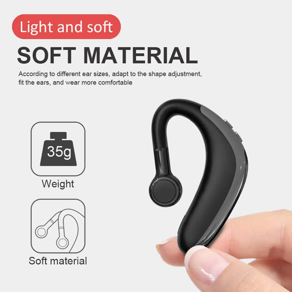 

H500 Single Ear Wireless Headset Hanging Ear Type Sports Single Ear Business Model Standby King Music Call Headset