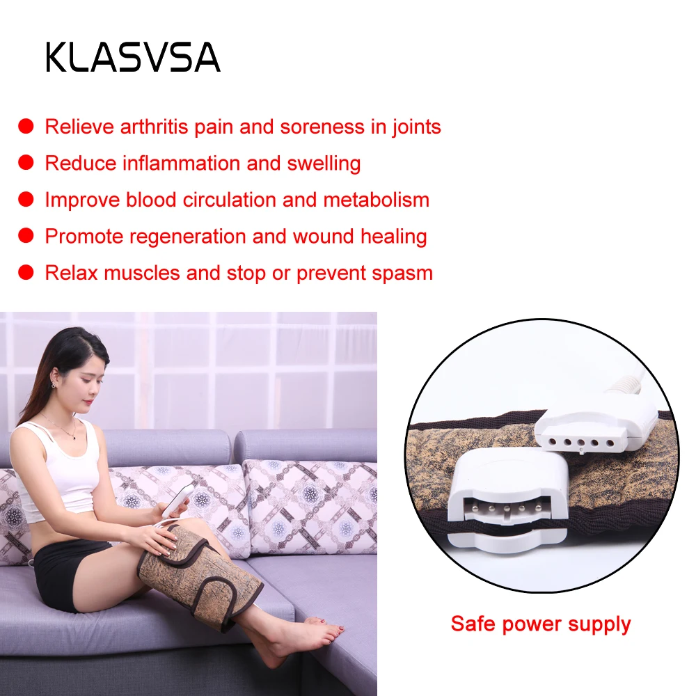 Harga KLASVSA Sendi Lutut Pemanasan Bantalan Lutut Pengunjung Untuk Menghilangkan Adjustable Lutut Nyeri Sendi Lutut Rehabilitasi Dropship Massager