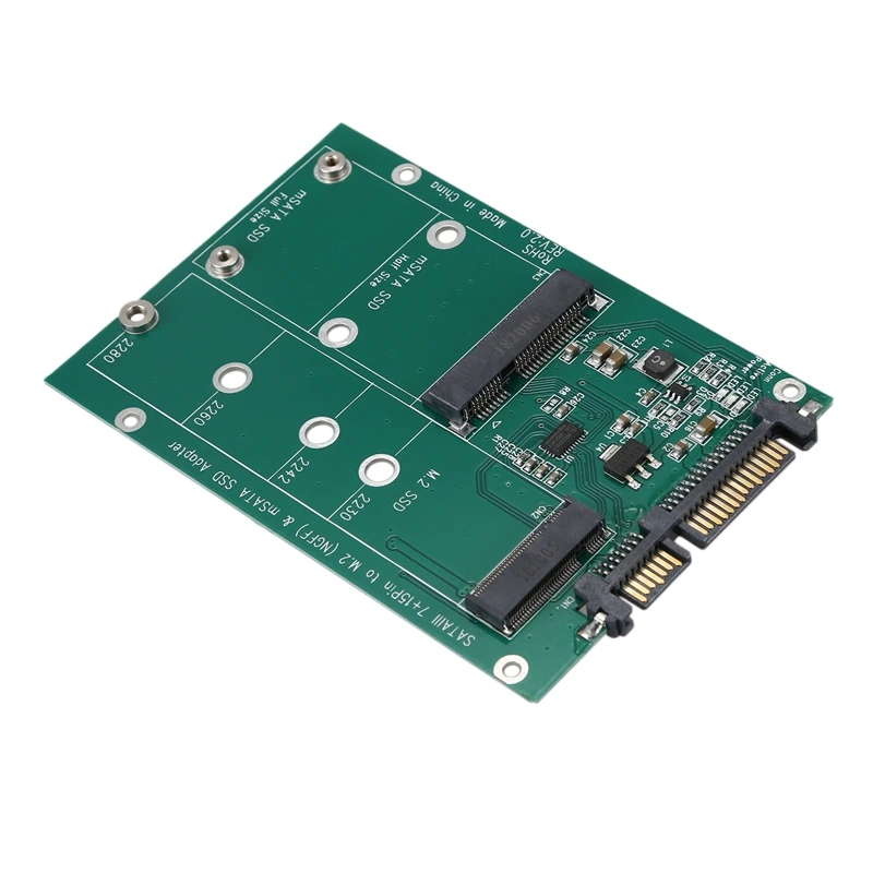 2 в 1 Mini PCI E полосы M.2 и mSATA SSD на SATA III 7 + 15 Pin адаптер| |