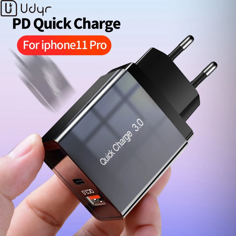 Быстрое зарядное устройство Udyr 4 0 3 36 Вт USB Type C QC для Samsung S10 plus PD быстрое iPhone 11