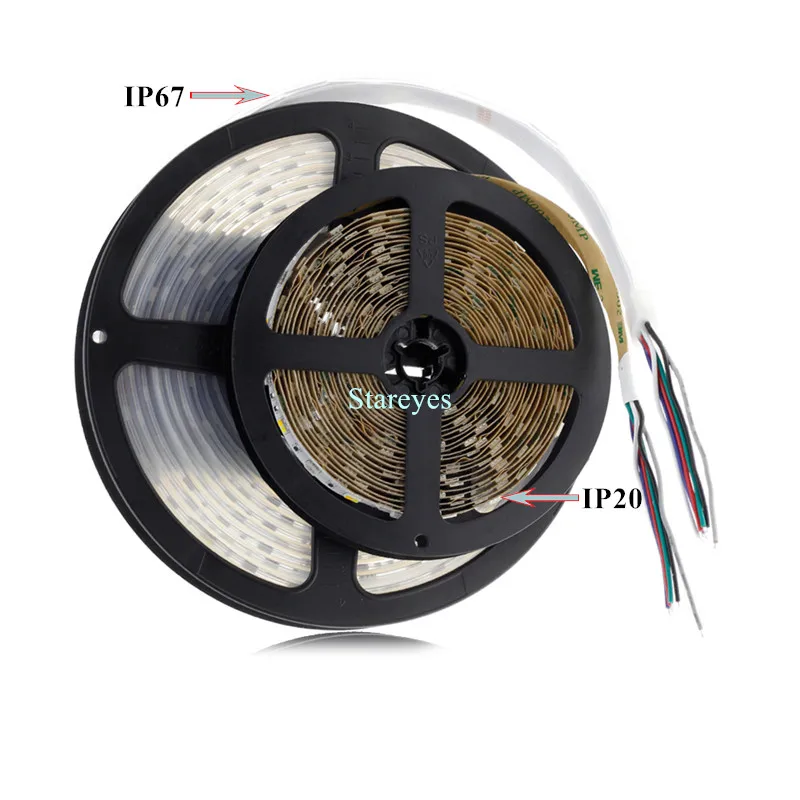 20 шт SMD5050 DC12V DC24V 60 Светодиодный/м 5 м CCT RGBCCT в 1 светодиодный полосы светильник RGB 2