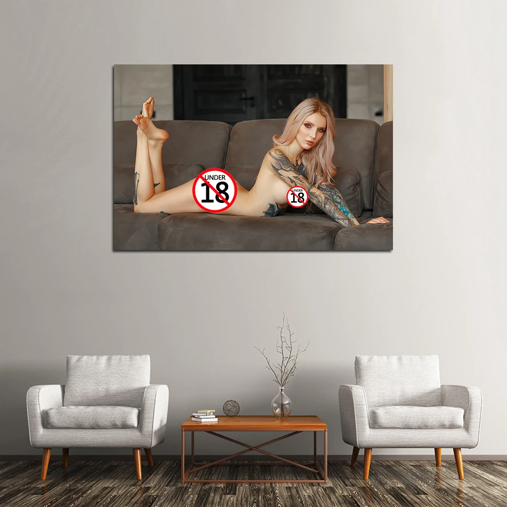 Светлая модель для взрослых горячая Татуировка тела девушка сексуальная женщина