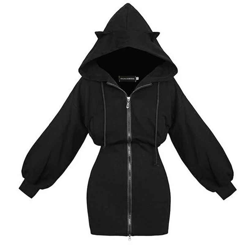 Женская модная Толстовка в готическом стиле панк куртка пальто кардиганы костюм