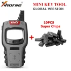 В наличии Xhorse VVDI мини ключ инструмент дистанционного ключа программист Поддержка IOS и Android (зеленый и красный, Случайная Доставка)