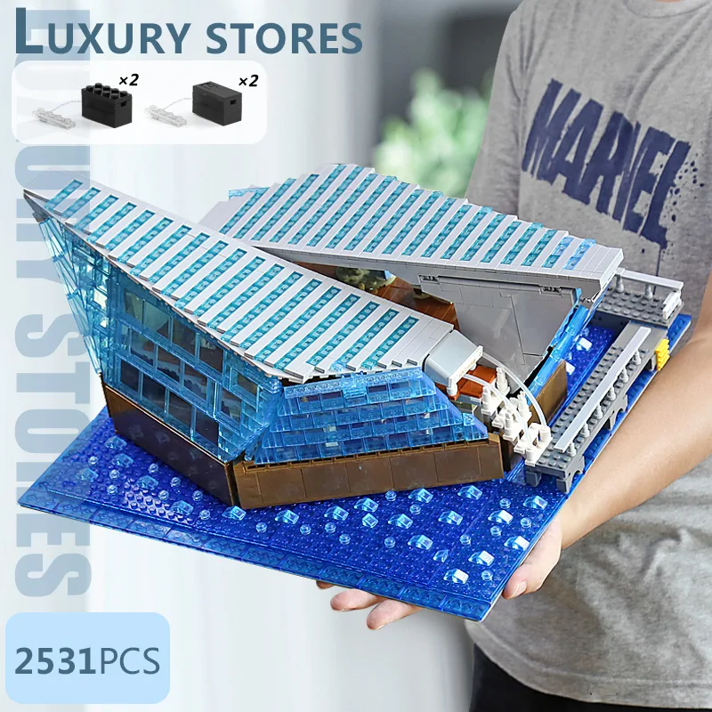 601099 MOC архитектурный строительный блок Сингапур бутик одежды ювелирный магазин