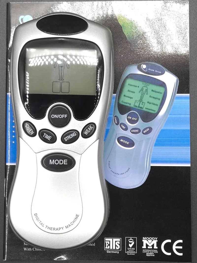 Новинка Электрический цифровой массажер для расслабления мышц 4 линии накладки |
