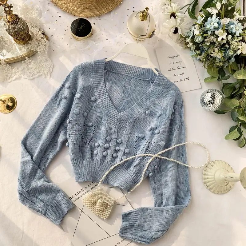 Свитер женский осенне-зимний однотонный с длинным рукавом | Женская одежда