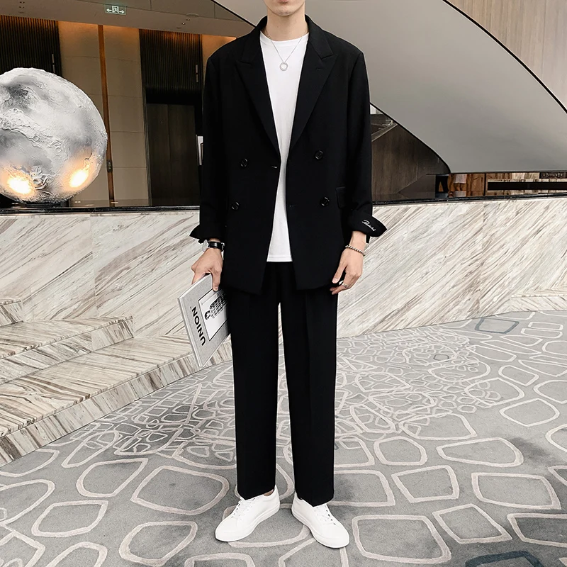 Koop Mannen Jassen Blazer Sport Pak Slim Fit Koreaanse Stijl Oversized Blazer Jassen Voor Nieuwste Jas Ontwerp Ropa Hombre Pak Mannen Eg50jk