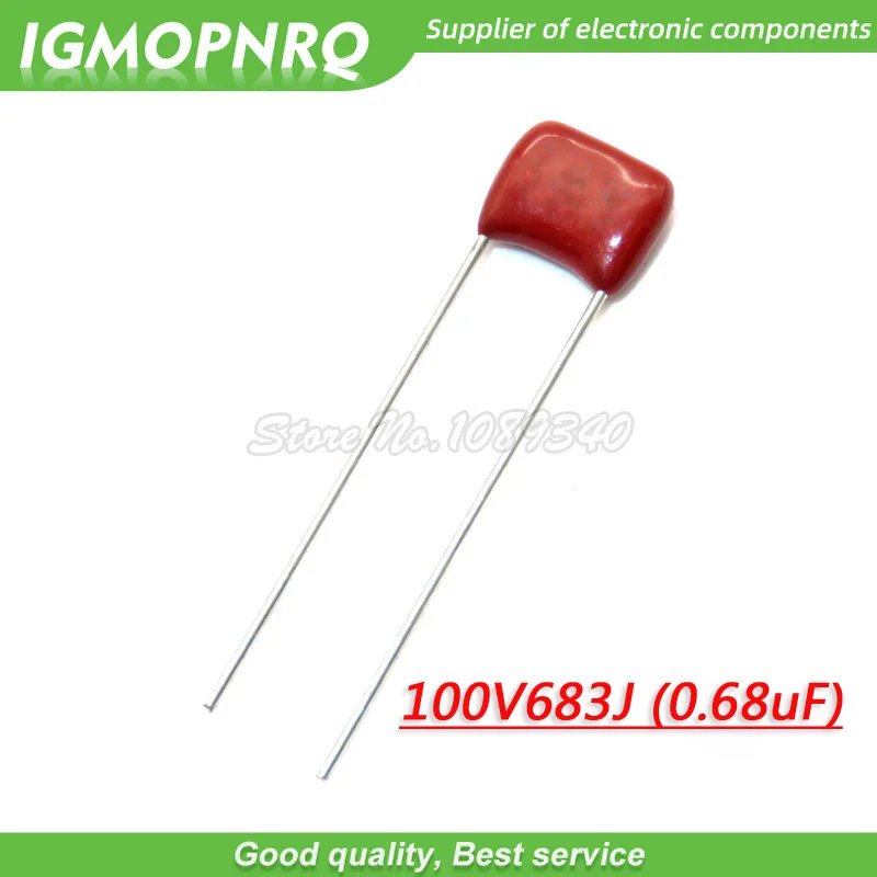 20 шт. 100V683J 68NF 0 068 мкФ шаг 5 мм 100В 683 CBB полипропиленовый пленочный конденсатор