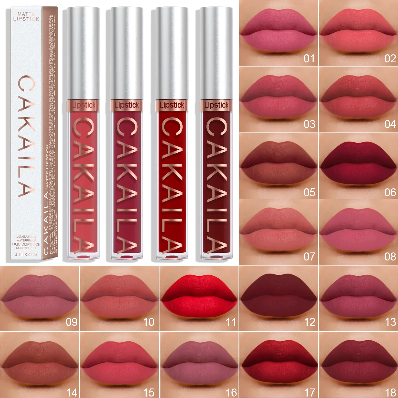 

18 Colors Velvet Matte Lipstick Lip Gloss Liquid Lip Tint Cream Pigment Long Lasting Silky Texture For Lips Women's Cosmetics