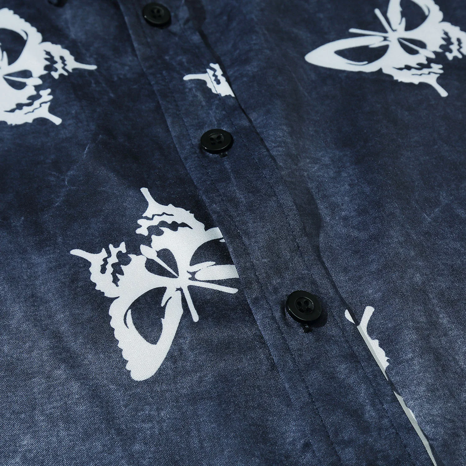 Гавайская пляжная рубашка с изображением бабочек для мужчин свободные хлопковые