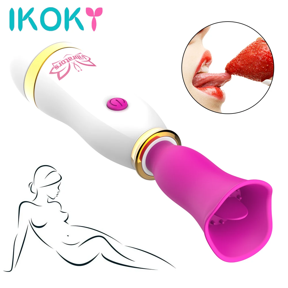 IKOKY лижущий стимулятор для сосков и клитора язык вибратор секс игрушки женщин