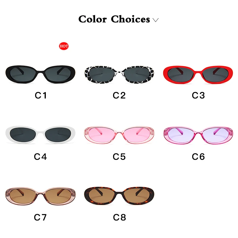 LongKeeper 2020 Малый Овальные Солнцезащитные очки Женщины Мужчины Ретро Vintage