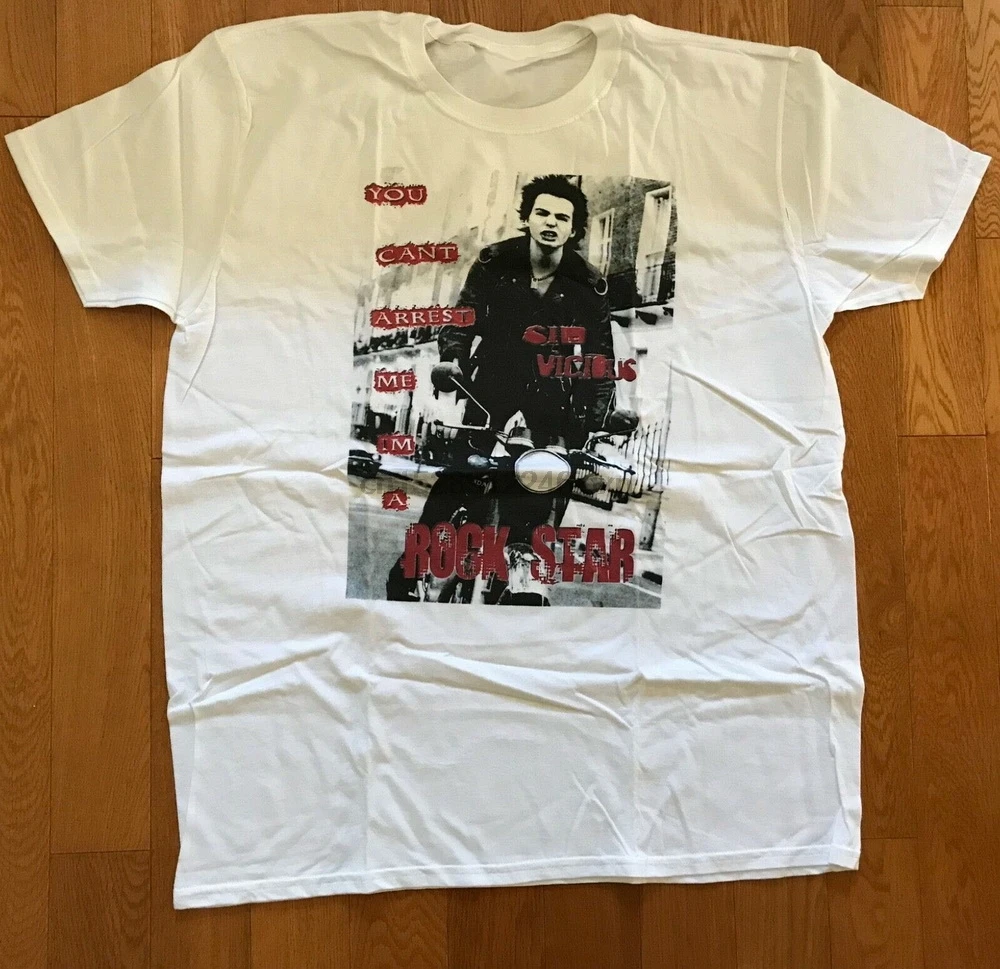Sid Vicious футболка Размер XL Мужская & rsquos хлопок белая панк Рок музыка Лондон