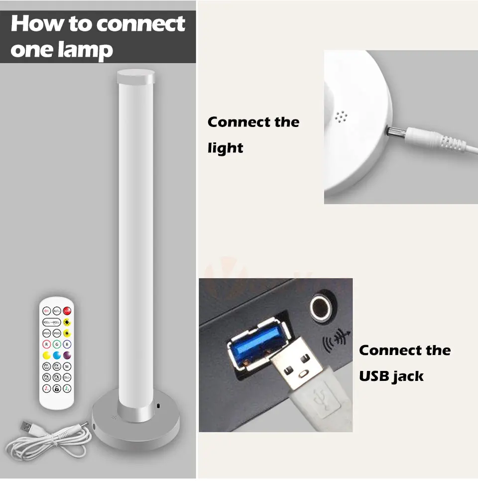 Умный светодиодный ночник RGB настольный светильник с ритмом дистанционным