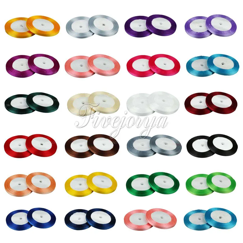 Длинная шелковая атласная лента ширина 6 мм для украшения дома свадьбы упаковки