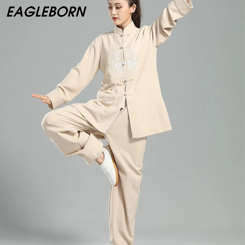 Новинка Тай Чи Мужская и женская униформа для боевых искусств цигун Утренние