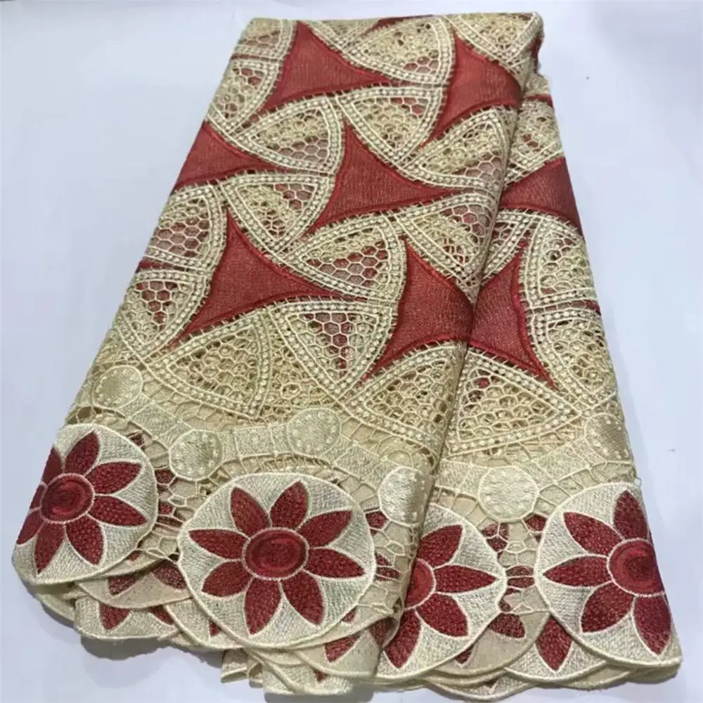 

2020 Latest African Lace Fabric High Quality Guipure Lace with Stones, French Mesh Swiss Voile Nigerian Lace Fabrics for Dress
