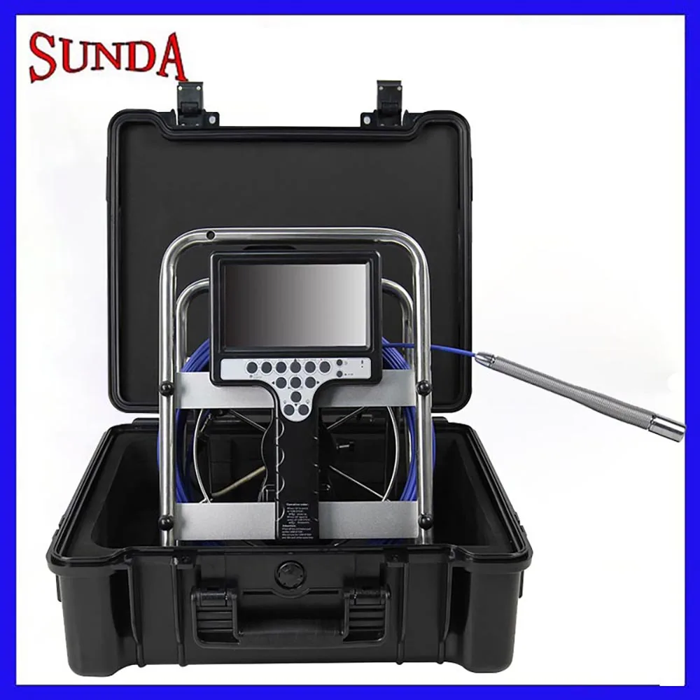 Камера для инспекции сливных трубопроводов 7 дюймовый монитор DVR Запись 23 мм