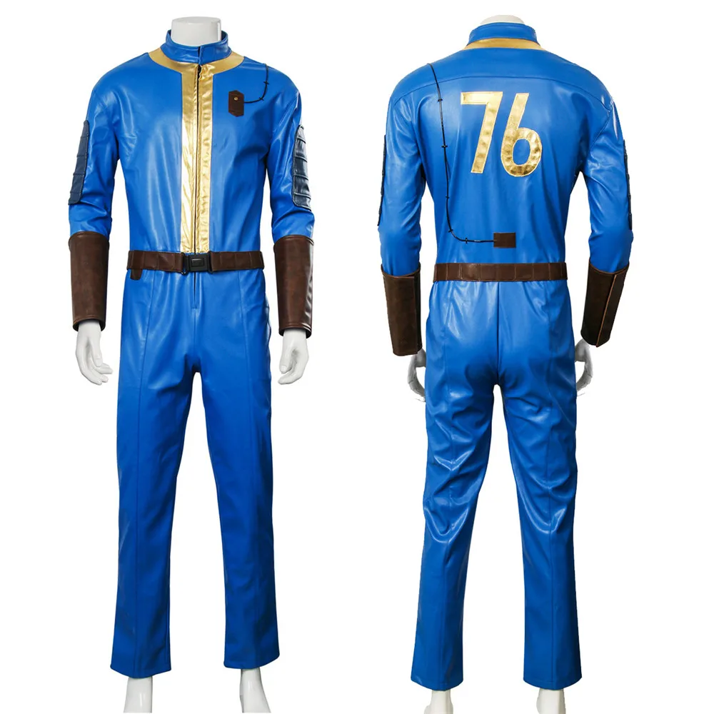 

Game Fallout 4 Fallout 76 Vault 76 PC Cosplay Costume Sole Survivor Suit Zentai Jumpsuit Halloween Carnival Cosplay Costume