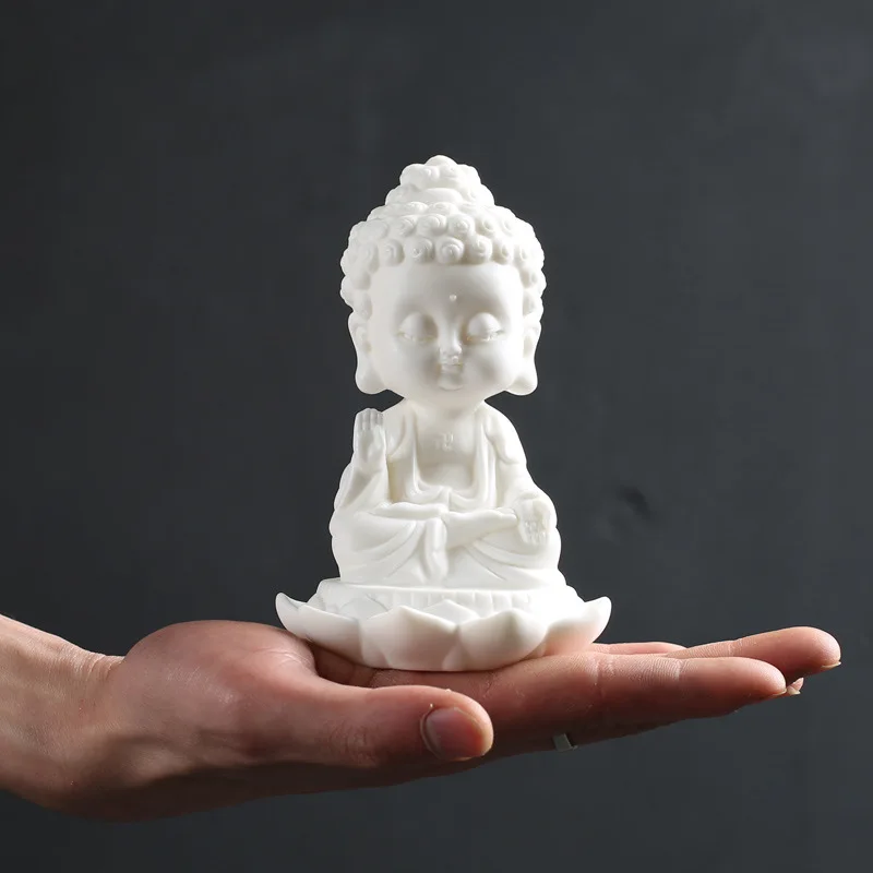 Статуя Будды статуя сидящего лотоса Bodhisattva украшение для дома керамические