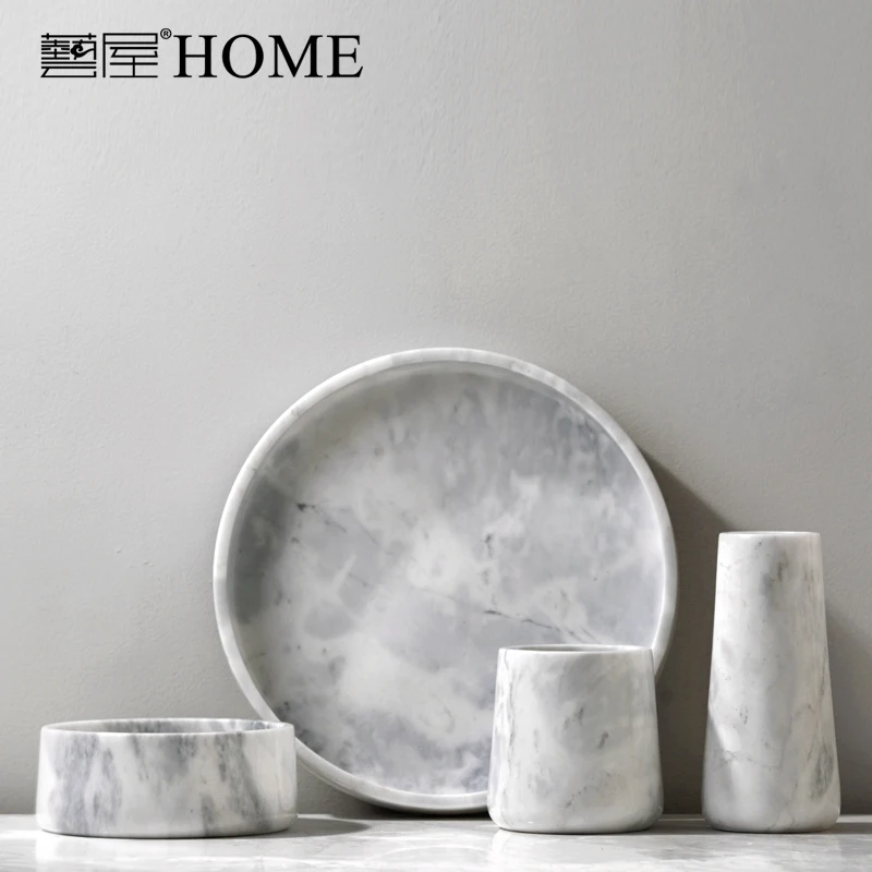

White Marble Modern Vase Minimalist Flower Plant Vases for Flowers Tabletop Living Room Decorazioni Casa Home Decoration EL50VA