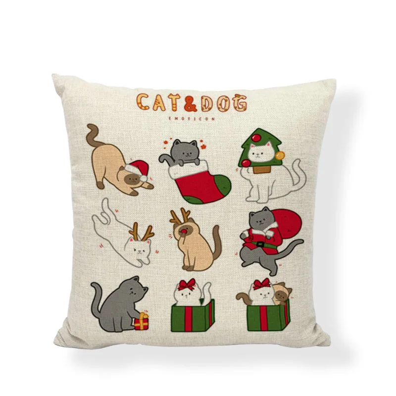 Горячая Распродажа носочки для рождественских наволочек с озорным котом и