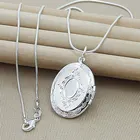 Женское ожерелье из серебра 925 пробы, с кулоном