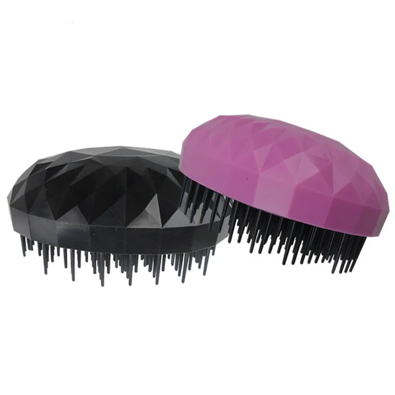 Diamond Egg-Shaped Portable Plastic Massage Comb Anti-Static Wet and Dry Makeup Tool Shunfa | Combs