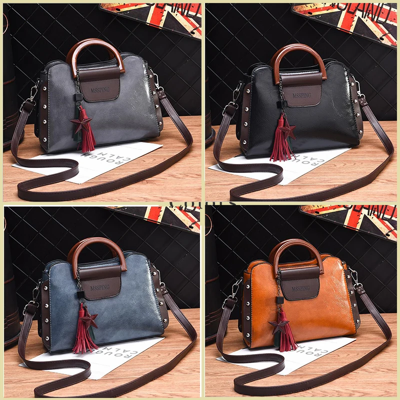 Сумка женская из искусственной кожи с кисточками 2019 | Багаж и сумки