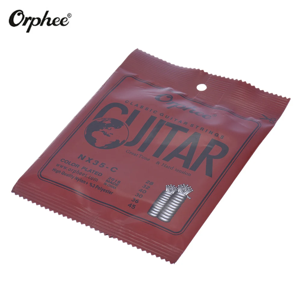 Orphee NX35 C нейлоновые Классические гитарные струны 6 шт. полный набор замена (.028 .045)