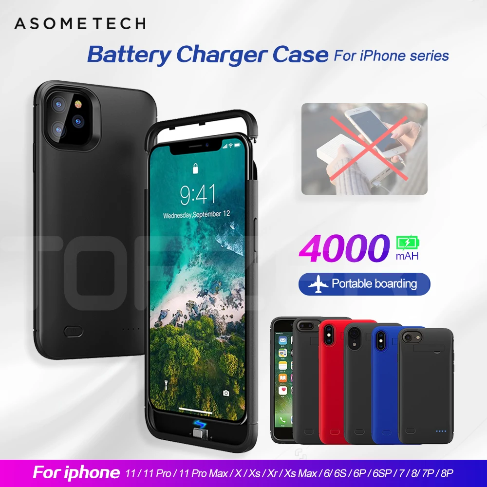 Чехол с зарядным устройством для Iphone 11 Pro Max чехол аккумулятором iphone xr x xs max