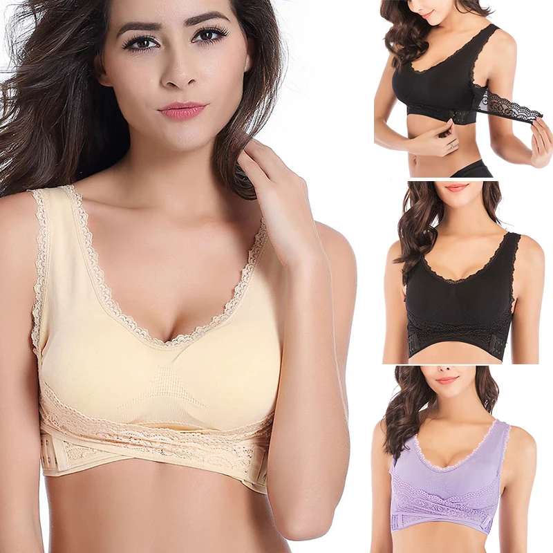 

Women Sports Bras Padded Seamless Activewear Fitness Bra Support for Gym Workout M-XL Lace Bras Push Up Brassiere Underwear