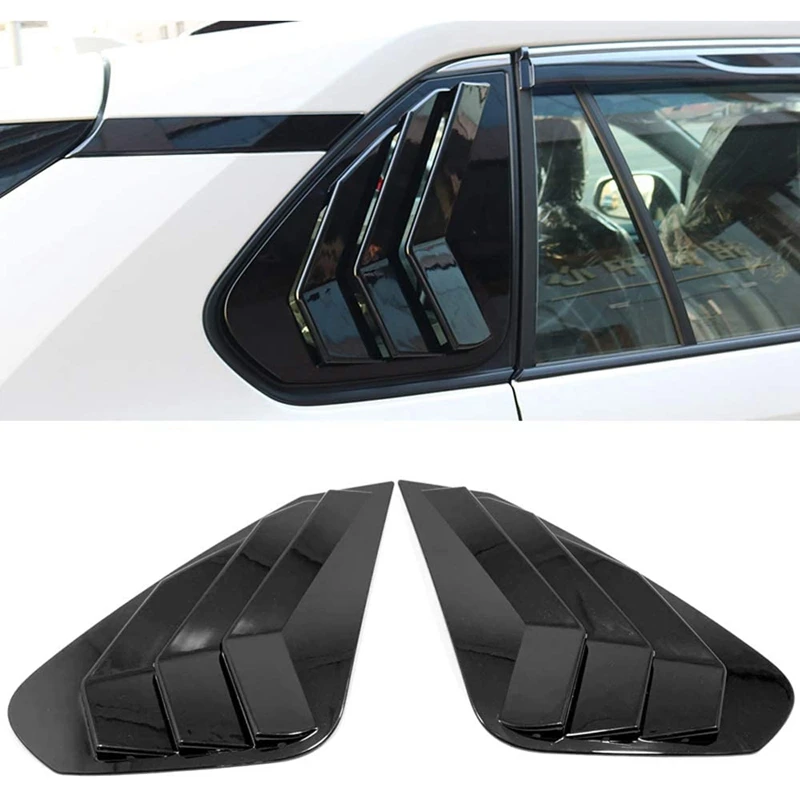 

1Pair Gloss Black Side Vent Window Scoop Louver Trim for Toyota RAV4 2019 2020