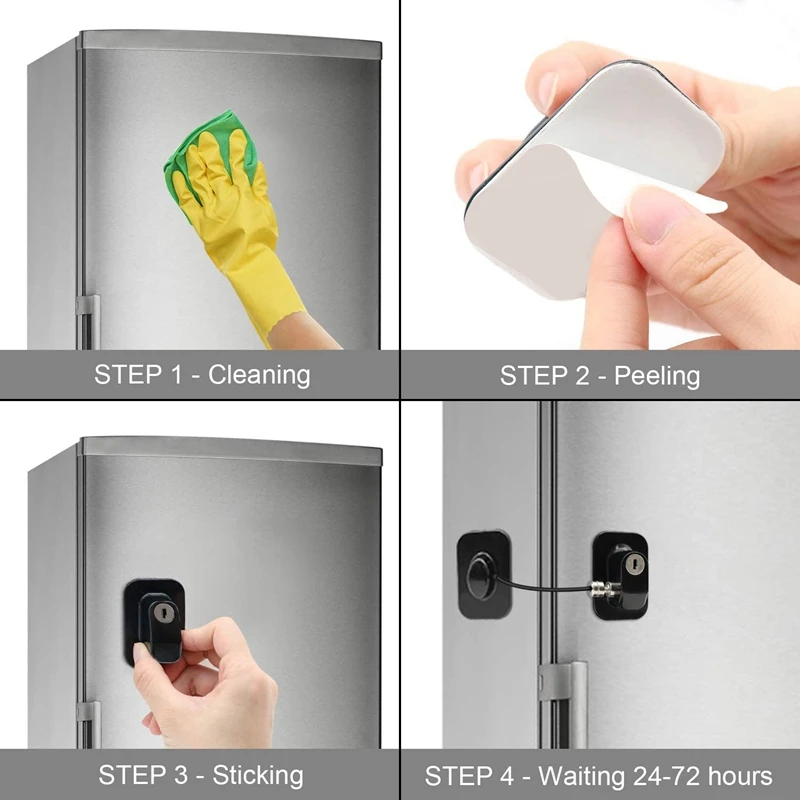 Замок холодильника замок для с ключами шкафа безопасности ребенка клеями 4