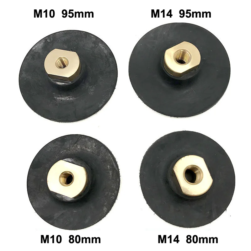 

3'' 4'' Rubber Based Back Pad M10/14 Thread Diameter For Diamond Polishing Backer Pads Sanding Discs Backing Holder