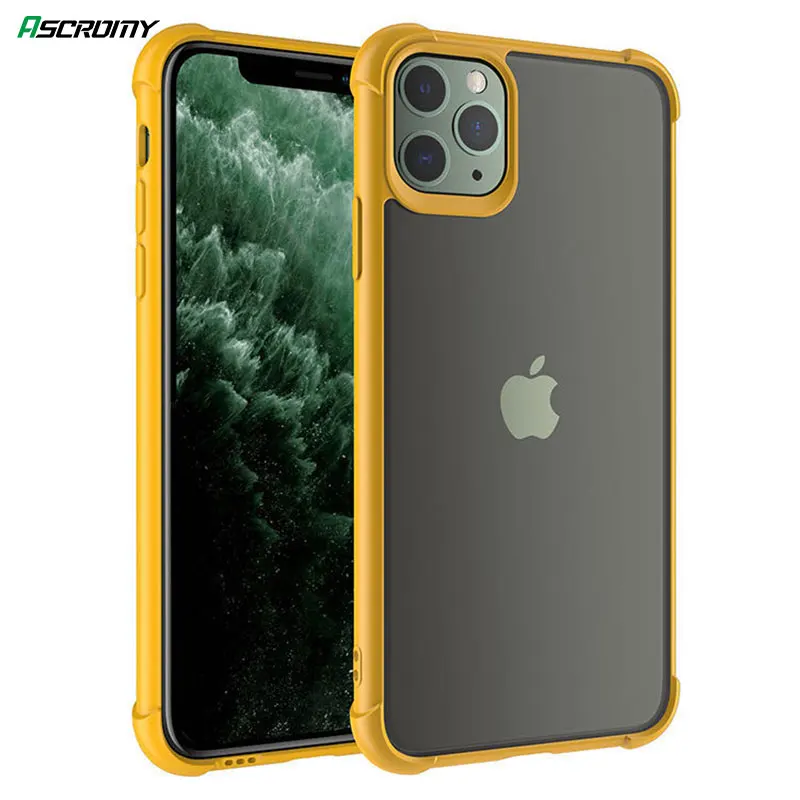 Матовый чехол для iPhone 11 Pro Max XS X XR 8 Plus 7 6 6S прозрачный противоударный силиконовый