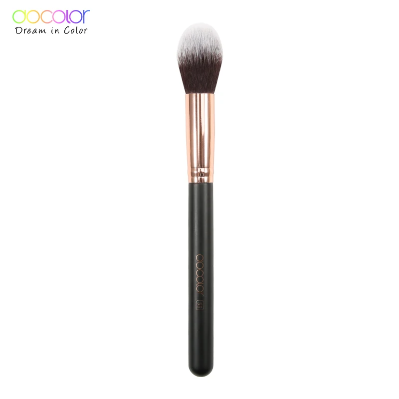 Highlight (no box) Docolor Кисть для нанесения основы плоский верх полировальные щетки веер контурная Кисть для нанесения пудры хайлайтер кисти для макияжа Pincel Maquiagem - Handle Color: Highlight (no box)