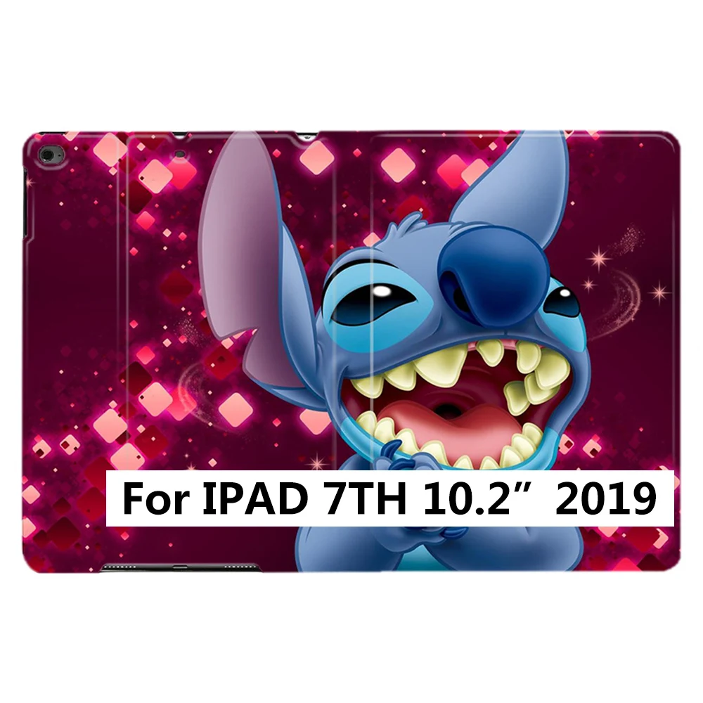 iPad 7th 10.2 2019 Умный чехол с рисунком Лило и Стич из искусственной кожи для iPad Air 2 3 5 6th 9," 7th 10,2" 10," PRO Mini 4 - Цвет: iPad 7th 10.2 2019