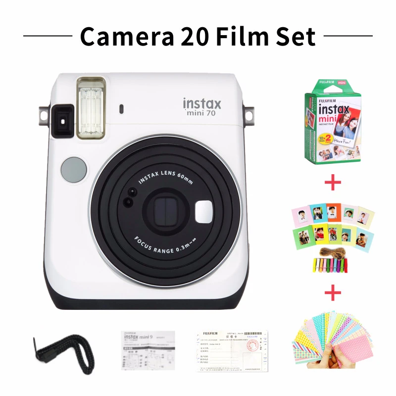6 цветов Fujifilm Instax Mini 70 мгновенная фотокамера моментальной печати красный черный синий желтый белый золотой